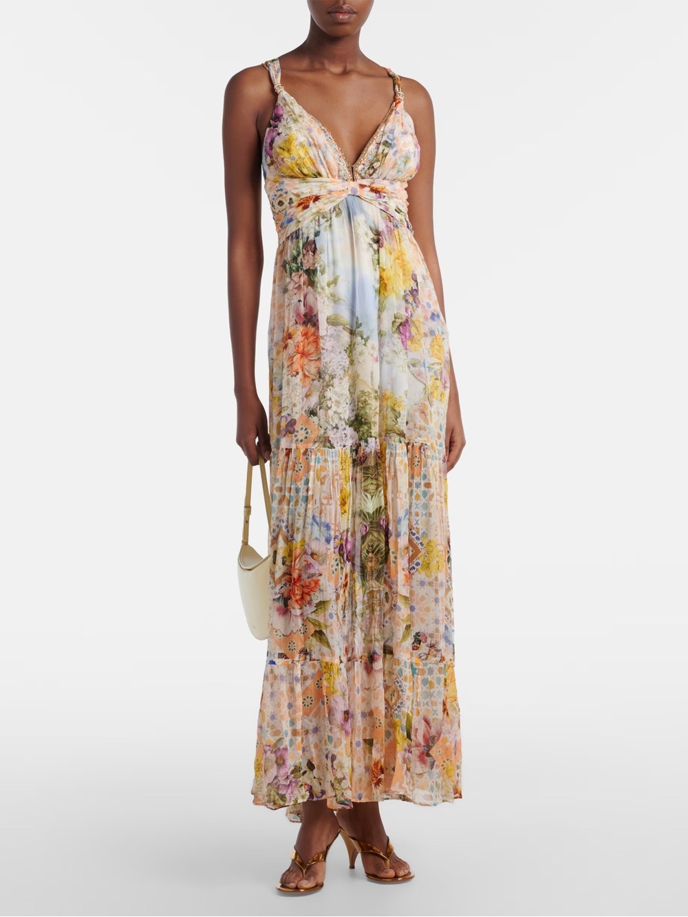Camilla Bead Strap Gathered Panel Dress - Picture 2 of 11